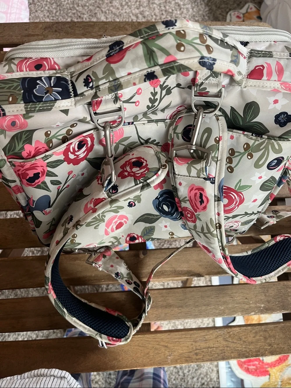 Ju-Ju-Be Floral Convertible Diaper Bag Backpack - floral flowers design